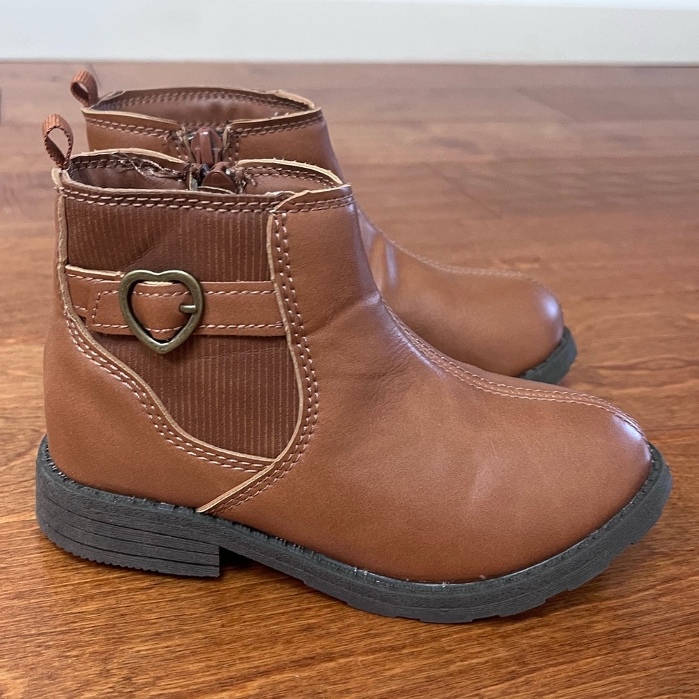 Toddler Girls Carters Lena Faux Leather Fashion Boots - 11 Toddler - Brown